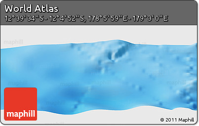 Physical Panoramic Map of the Area around 12° 22' 13" S, 178° 34' 29" E