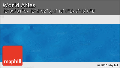 Physical Panoramic Map of the Area around 12° 22' 13" S, 1° 46' 29" E