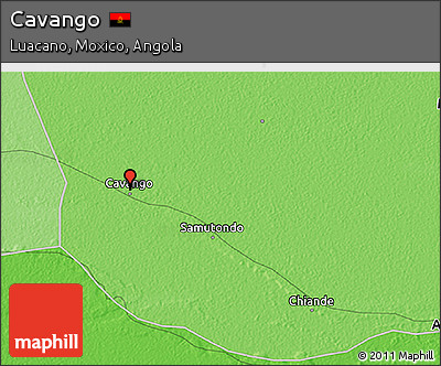 Political 3D Map of Cavango