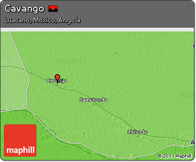 Political 3D Map of Cavango