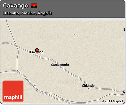 Shaded Relief 3D Map of Cavango