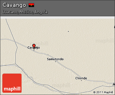 Shaded Relief 3D Map of Cavango