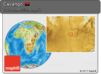 Physical Location Map of Cavango