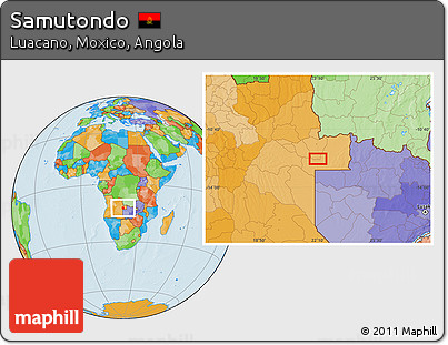 Political Location Map of Samutondo