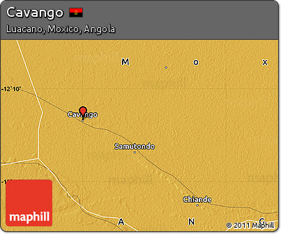 Physical Map of Cavango