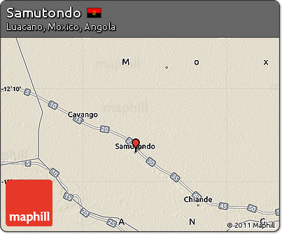 Shaded Relief Map of Samutondo
