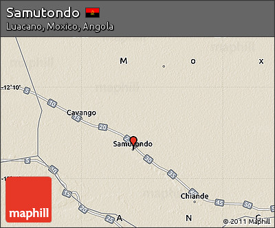 Shaded Relief Map of Samutondo