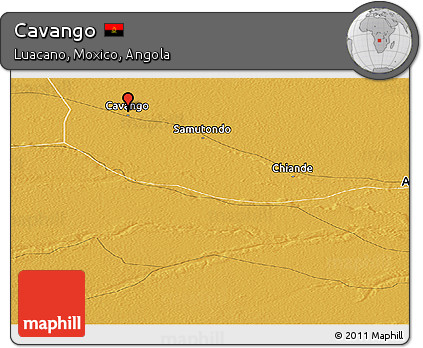 Physical Panoramic Map of Cavango