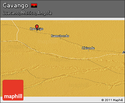 Physical Panoramic Map of Cavango