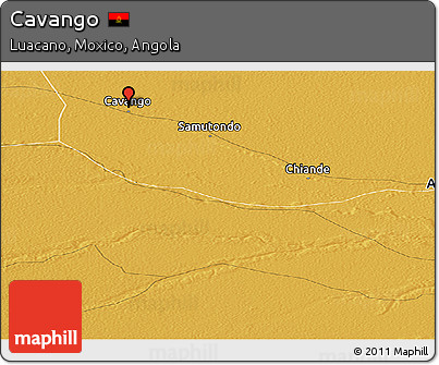 Physical Panoramic Map of Cavango