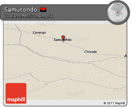 Shaded Relief Panoramic Map of Samutondo