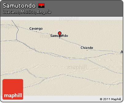 Shaded Relief Panoramic Map of Samutondo