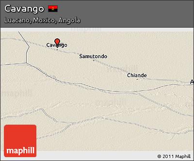 Shaded Relief Panoramic Map of Cavango