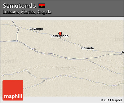 Shaded Relief Panoramic Map of Samutondo