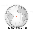 Outline Map of the Area around 12° 22' 13" S, 22° 1' 29" W, rectangular outline