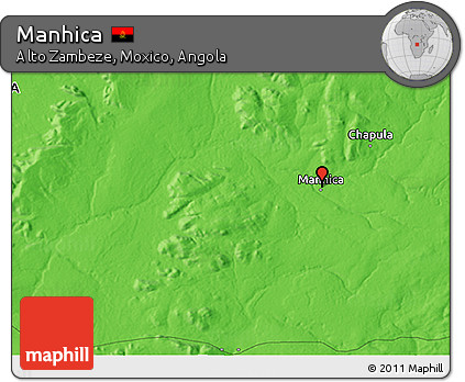 Political 3D Map of Manhica