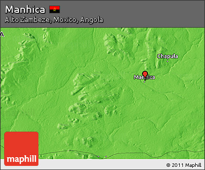 Political 3D Map of Manhica