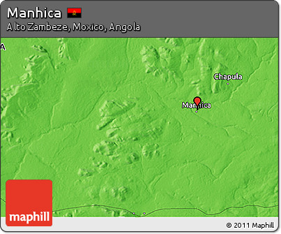 Political 3D Map of Manhica