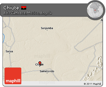 Shaded Relief 3D Map of Chiute