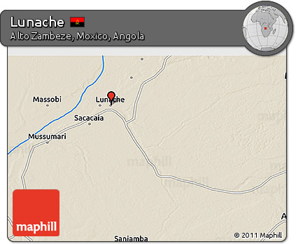 Shaded Relief 3D Map of Lunache
