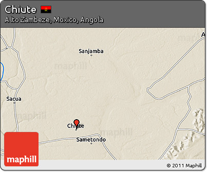 Shaded Relief 3D Map of Chiute