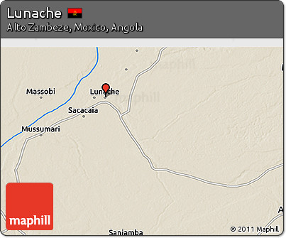 Shaded Relief 3D Map of Lunache