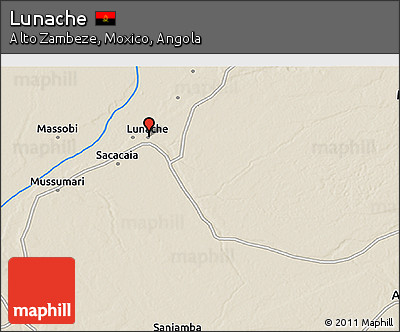 Shaded Relief 3D Map of Lunache