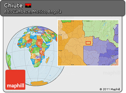 Political Location Map of Chiute
