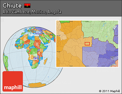 Political Location Map of Chiute