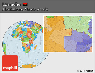Political Location Map of Lunache