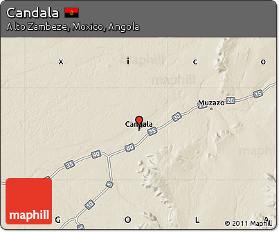 Shaded Relief Map of Candala
