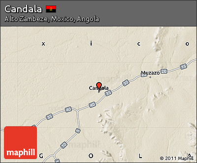Shaded Relief Map of Candala