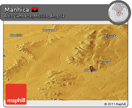 Physical Panoramic Map of Manhica