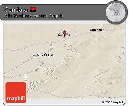 Shaded Relief Panoramic Map of Candala