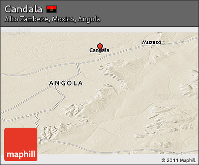 Shaded Relief Panoramic Map of Candala