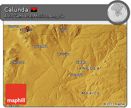 Physical 3D Map of Calunda