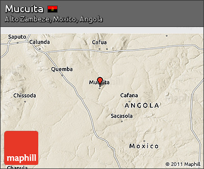 Shaded Relief 3D Map of Mucuita