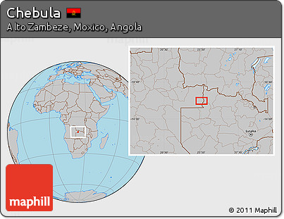 Gray Location Map of Chebula