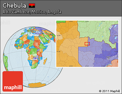 Political Location Map of Chebula