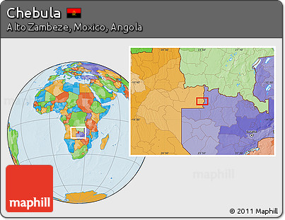 Political Location Map of Chebula