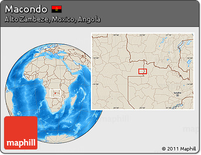 Shaded Relief Location Map of Macondo