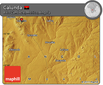 Physical Map of Calunda