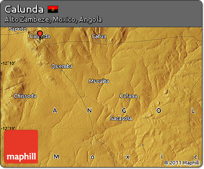 Physical Map of Calunda