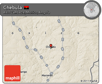 Shaded Relief Map of Chebula