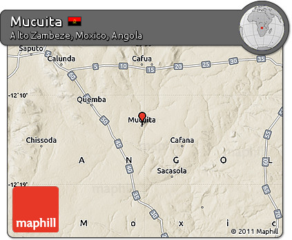 Shaded Relief Map of Mucuita