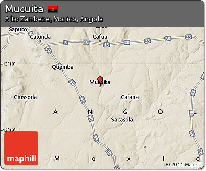 Shaded Relief Map of Mucuita