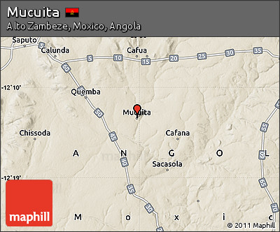 Shaded Relief Map of Mucuita