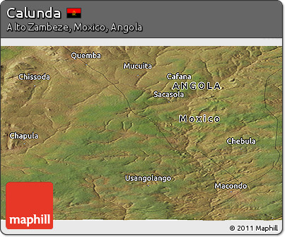 Satellite Panoramic Map of Calunda