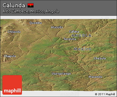 Satellite Panoramic Map of Calunda
