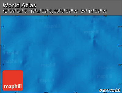 Physical Map of the Area around 12° 22' 13" S, 29° 40' 29" W